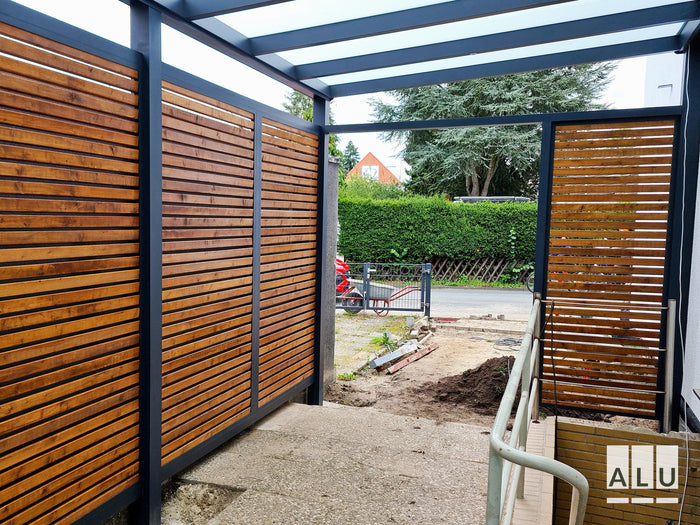 Seitenwand für die Terrassenüberdachung von ALU-Terrassenbau