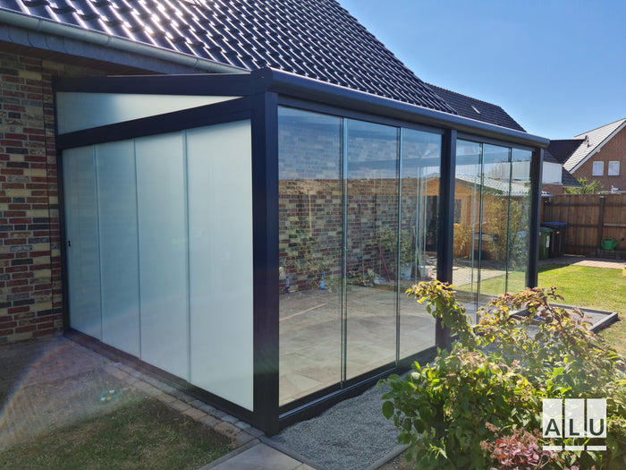 Seitenwand für die Terrassenüberdachung von ALU-Terrassenbau