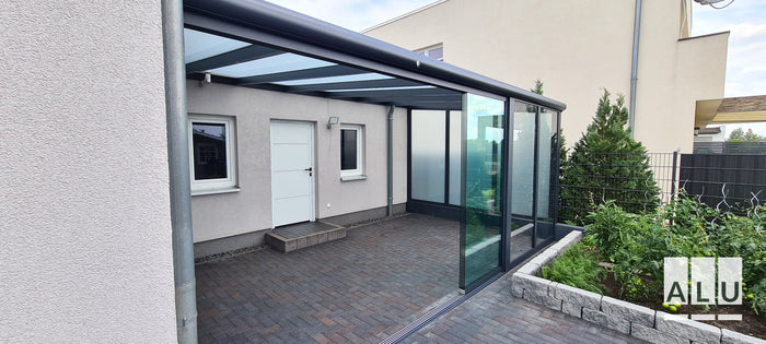 Seitenwand für die Terrassenüberdachung von ALU-Terrassenbau