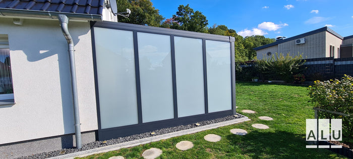 Seitenwand für die Terrassenüberdachung von ALU-Terrassenbau