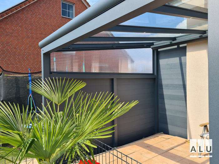 Seitenwand für die Terrassenüberdachung von ALU-Terrassenbau