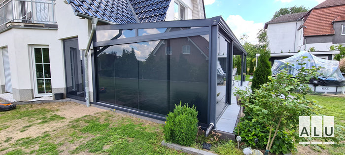 Seitenwand für die Terrassenüberdachung von ALU-Terrassenbau