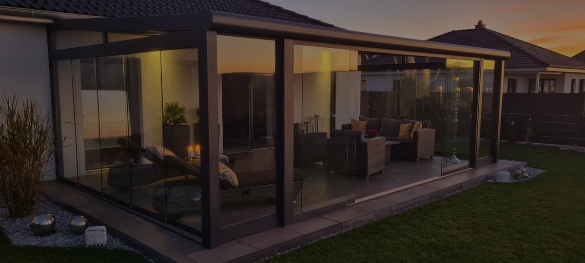 Terrassenüberdachung mit Essplatz